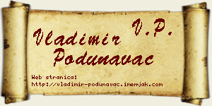 Vladimir Podunavac vizit kartica